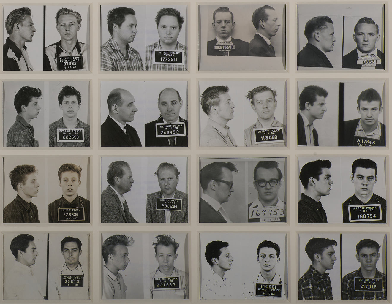 “100 Guys Who Got Careless” Collection of Vintage Mug Shots, Early to Mid 20th Century